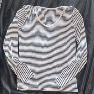 GAP Black and White Striped Top